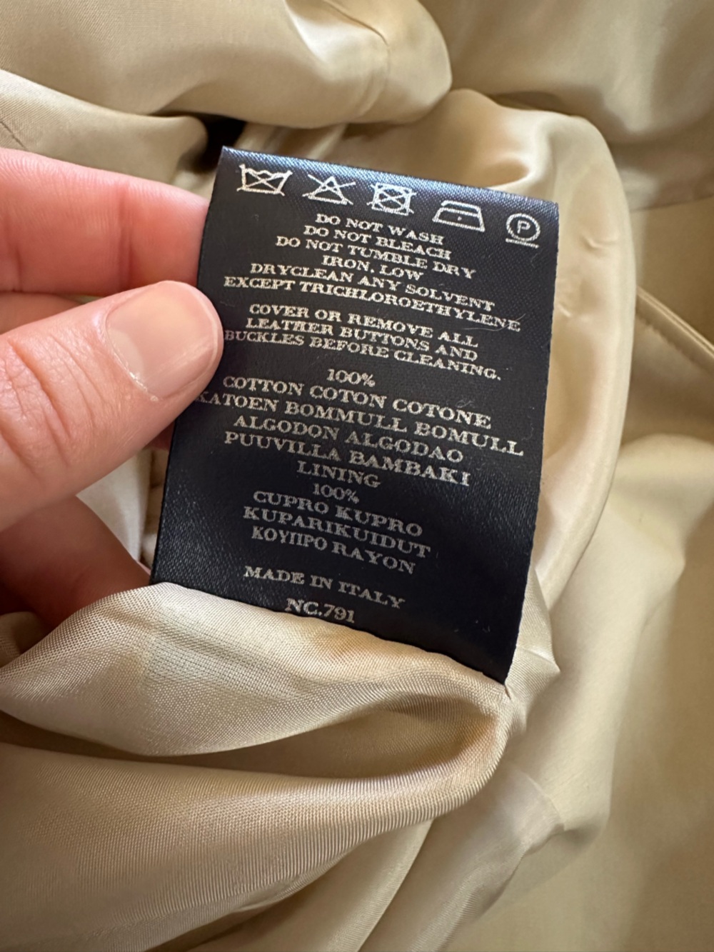 Burberry Khaki Trench Dress— Women’s Size 10 - Picture 5 of 13
